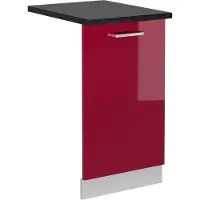 Vicco R-Line Vaatwasserfrontpaneel – 45 cm, WB Antraciet Rode hoogglans
