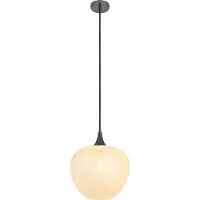 Globo Lighting Antraciet hanglamp Maxy met wit glas Ø 29cm