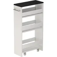 Vicco Rivo Verrijdbare rekken – 20 x 84.4 cm Wit/antraciet