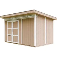 Timbela M904A-TERRA BROWN - LP SmartSide Tuinhuis op houtbasis - 8,7 m² - 412x279xH237 cm - met vloer en verf