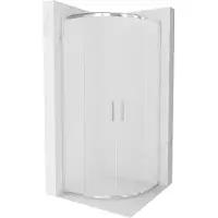 Mexen Rio douchecabine halfrond 90 x 90 , matglas, chroom - 863-090-090-01-30