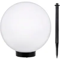 Greenblue Solar, zonne-energie, bolvormige lamp, buitenverlichting, tuinverlichting, met grondpen, wit