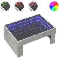vidaXL Salontafel met Infinity LED 70x50x30 cm betongrijs