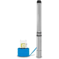 Eberth 4" Diepwaterpomp RVS 1100W 74m Opvoerhoogte 20m Kabel 1½" Aansluiting met Vuilzeef