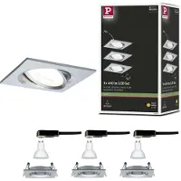 Paulmann 93438 Inbouwlamp Set van 3 stuks 19.5 W Aluminium (gedraaid)