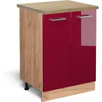 Vicco R-Line Keukenonderkast – 60 cm, WB Eik Rode hoogglans