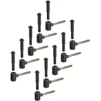 Alberts 864811 Inschroefklem | met metrische draad | hard PVC, zwart | doornmaat ⌀14 mm | 75 mm | Set van 10