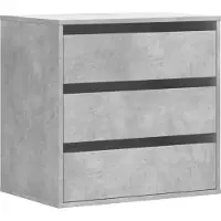 vidaXL Ladekast 60x41x58 cm bewerkt hout betongrijs