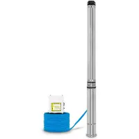 Eberth 4" Diepwaterpomp RVS 2200W 112m Opvoerhoogte 20m Kabel 1½" Aansluiting met Vuilzeef