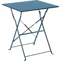 Oviala - Opklapbare bistro tuin tafel van blauw pacific staal - Rome