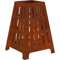 vidaXL Vuurkom Roestig 50 x 50 x 70 cm weervast staal