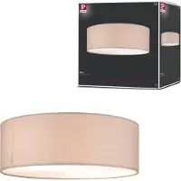 Paulmann Plafondlamp Mari, dimbaar, crème / amber, Woon-/ Eetkamer, Textiel / Stof / Zijde, plafondlamp