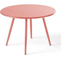 Oviala - Ronde tuin salontafel van klei metaal 50 cm - Palavas