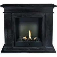 Xaralyn Bio-ethanol haard - Kos BCL-SBU - zwart natuursteen - 3 KW verwarming - haardombouw inclusief inbouwhaard - schouw