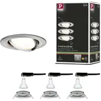 Paulmann Inbouwspot Led Nova Rond Kantelbaar 3-stapdim Ijzer 51mm Gu10 3x6,5w