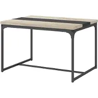 HOMCOM -Eettafel-Staal-120x89x75,5cm-Zwart