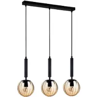 ITALUX RAVENA PND-2324-3L BK+AMB hanglamp