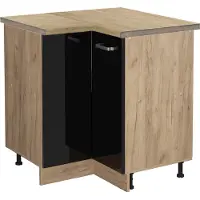 Vicco R-Line Hoekkast – 75.6 cm, WB Eik Zwart hoogglans