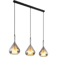 Globo Lighting Zwarte klassieke hanglamp metaal Globo Geeky