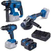 Scheppach Combot kit 5 tools: c-dd45-x + bc-ag125-x + sdbc4.5A + 2 x sbp4.0 + bc-rhd230-x