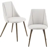En.casa Eetkamerstoel Danzig set van 2 stof 83x50x53 cm beige