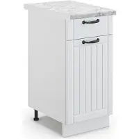 Vicco Fame-Line Keukenonderkast – 40 cm, WB Marmer Wit Landhuis