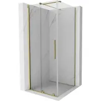 Mexen Velar schuifbare douchecabine 110 x 110 , transparant, goud - 871-110-110-01-50