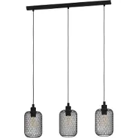 Eglo Hanglamp Wrington, dimbaar, zwart, Woon-/ Eetkamer, metaal, Modern, hanglamp