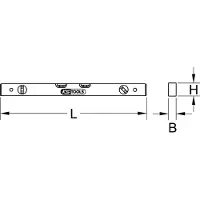 Ks Tools 204.5610 2045610 Waterpas voor elektriciens 600 mm 0.5 mm