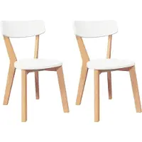 vidaXL Eetkamerstoelen 2 st massief hout rubber