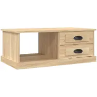 vidaXL Salontafel 90x50x35 cm bewerkt hout sonoma eikenkleurig