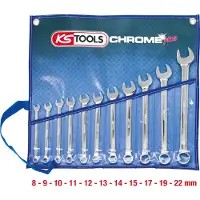Ks Tools 518.0641 518.0641 Ring-steeksleutelset Sleutelbreedte (metrisch) 8 - 22 mm