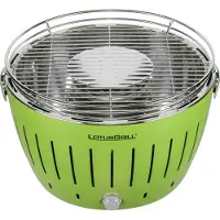 LotusGrill - Barbecue VERT avec piles et câble d'alimentation USB
