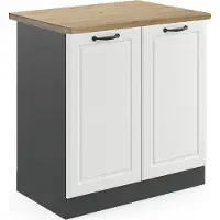 Vicco Wastafelkast R-Line Wit Landhuis 80 cm , WB Eik, Model 46419