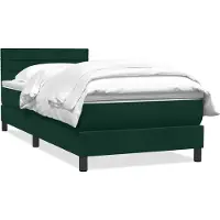vidaXL Boxspring met matras fluweel donkergroen 80x220 cm