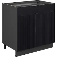 Vicco Fame-Line Wastafelkast – 80 cm met legplank, zonder werkblad Zwart gestreept
