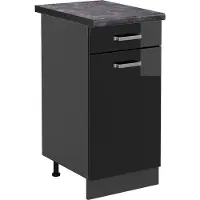 Vicco R-Line Keukenonderkast – 40 cm, WB Antraciet Zwart hoogglans
