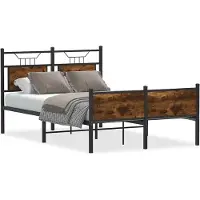vidaXL Bedframe zonder matras hout gerookt eikenkleurig 120x190 cm