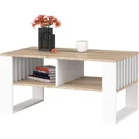 Akord Salontafel Koffietafel ROCKFORD / Sonoma Eik - Wit / 92x45x53 cm