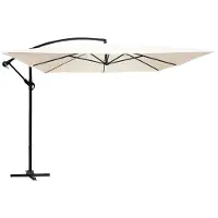 Oviala - Vierkante zweefparasol 3x3m creme - Genova