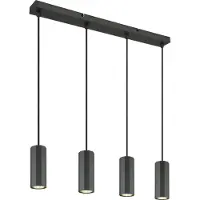 Globo Grijze Hanglamp James 4 Lichts