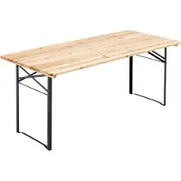 Oviala - Houten tafel 180 cm met inklapbare poten - Ensemble Brasserie
