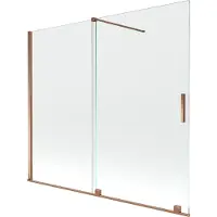 Mexen Velar badwand 2-delig schuifbaar 180 x 150 , transparant, roze goud - 896-180-000-01-60