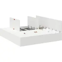 vidaXL Opbergbedframe met opslag Wit 180 x 200 cm Bewerkt hout