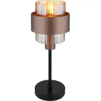 Globo Tafellamp Milley, brons / oud-messing, Woon-/ Eetkamer, metaal, Modern, Tafellamp