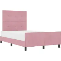 vidaXL Boxspring bed met hoofdeinde Roze 120 x 190 cm Fluweel