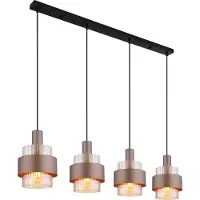 Globo Lighting Hanglamp Milley brons 4-lichts