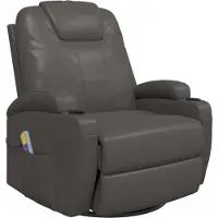 vidaXL Massagestoel schommelend kunstleer antracietkleurig