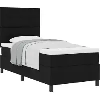 vidaXL Boxspring bed met hoofdeinde Zwart 90 x 200 cm Stof
