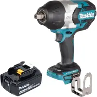 Makita DTW 1004 T1 accu slagmoersleutel 18 V 1050 Nm 1/2" borstelloos + 1x oplaadbare accu 5.0 Ah - zonder oplader